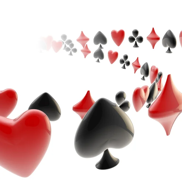 Hintergrund aus Spielkartenfarben — Stockfoto