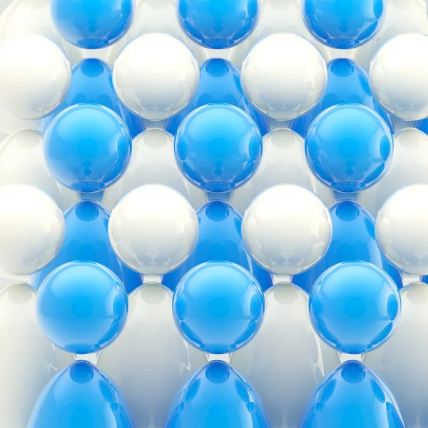 Mängden av vita och blå symbolisk person siffror — Stockfoto