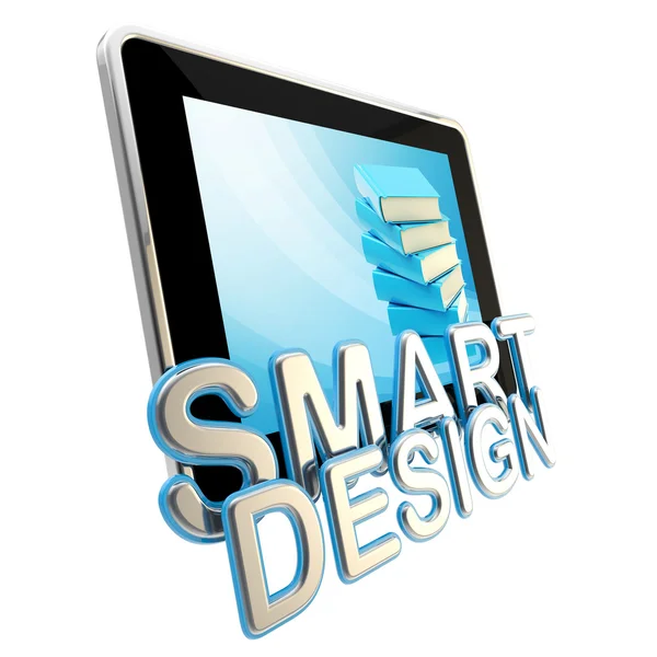 Platte pad scherm als een slim ontwerp embleem — Stockfoto
