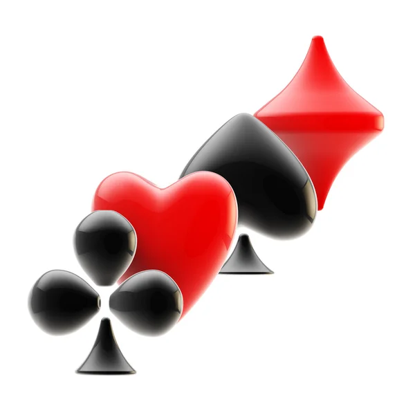 Glücksspiel-Emblem aus Kartenanzügen — Stockfoto