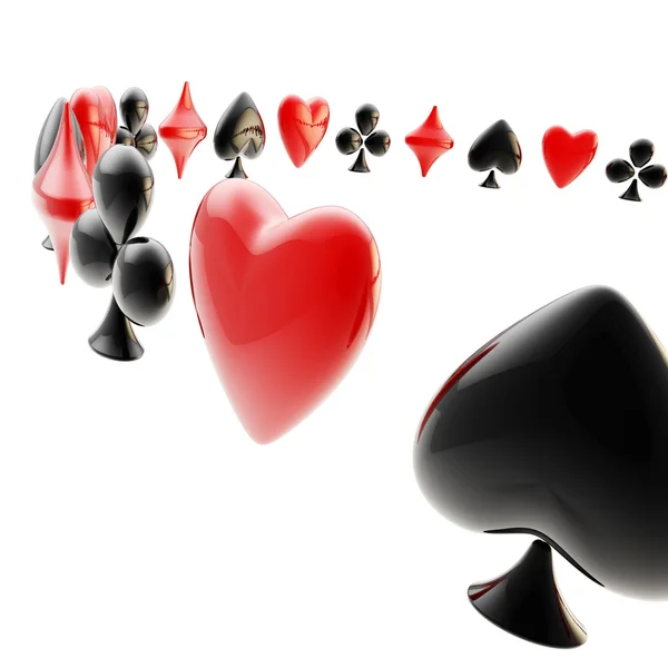 Background made of playing card suits — Stock Photo, Image