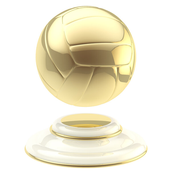 Golden volleyball ball champion goblet