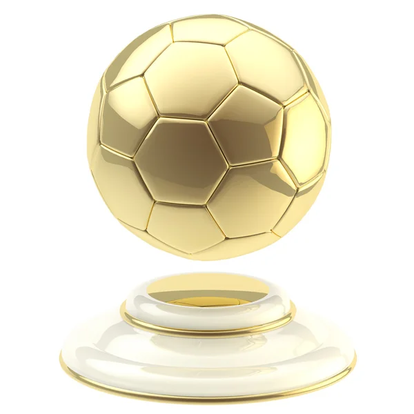 Bola de futebol dourado campeão taça — Fotografia de Stock