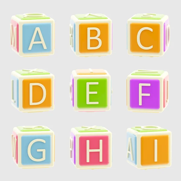 ABC: Parlak ve parlak alfabesi — Stok fotoğraf
