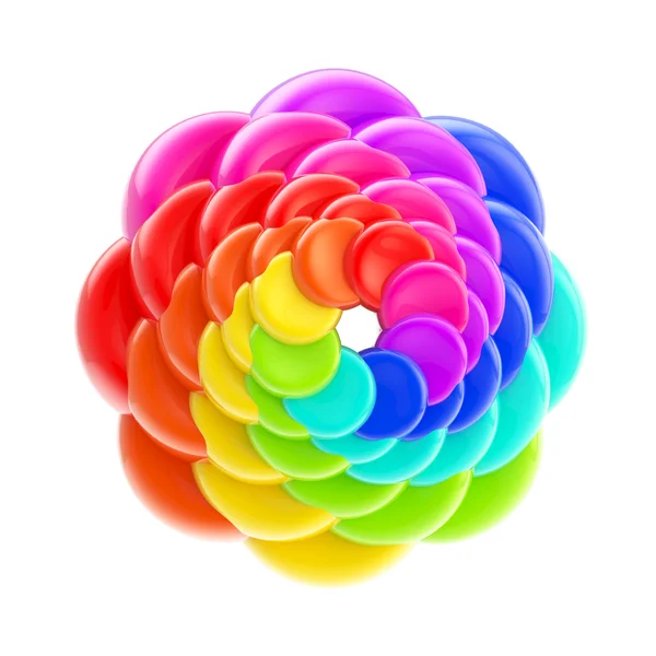 Modello di emblema di design astratto fatto di cerchi — Foto Stock