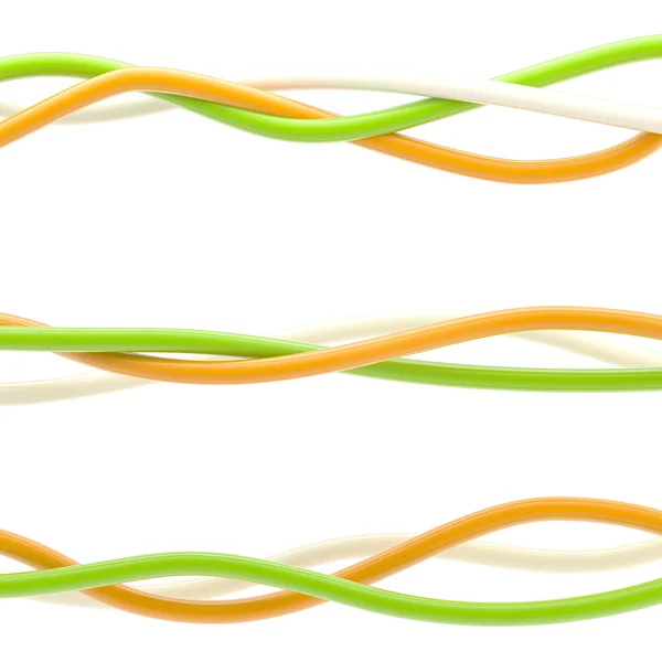 Ornamentos de design plástico brilhante espiral e bordas — Fotografia de Stock