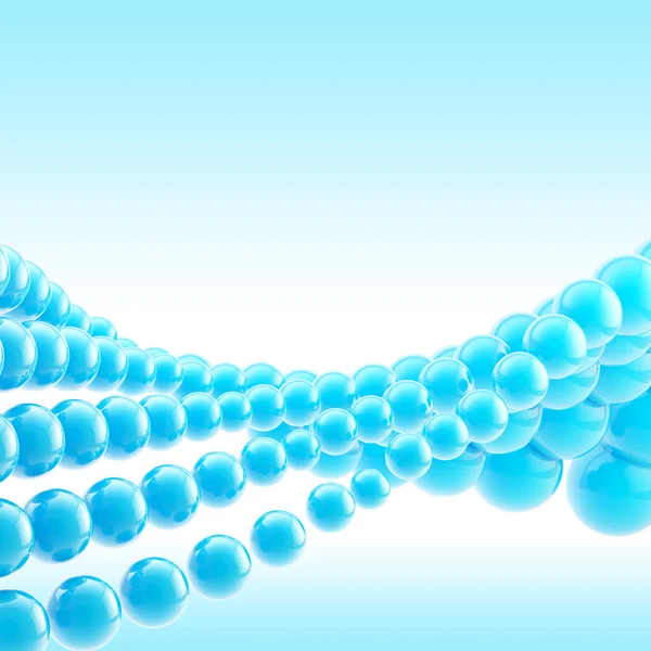 Azul abstrato luz fundo feito de esferas — Fotografia de Stock