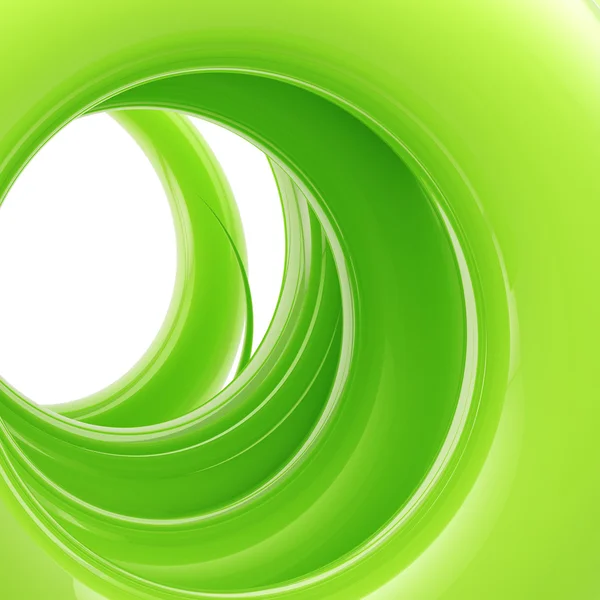 抽象的な背景: 回転の緑のトンネル — ストック写真
