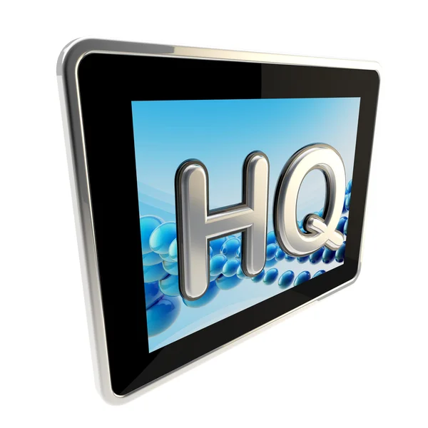 HQ icono brillante de alta calidad como pantalla de almohadilla — Foto de Stock