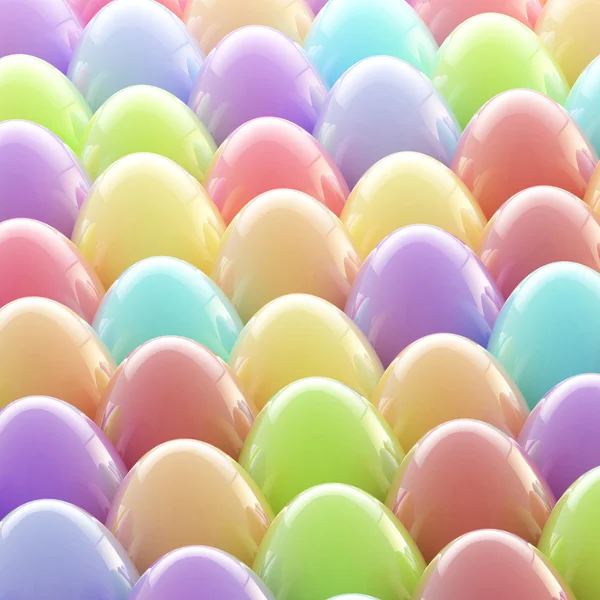 Dia de Páscoa fundo feito de ovos brilhantes — Fotografia de Stock