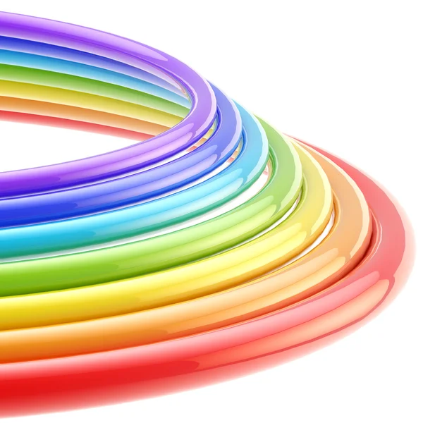 Abstract background: rainbow colored rings — Stock Photo, Image