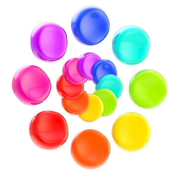 Abstracte ontwerpsjabloon embleem gemaakt van cirkels — Stockfoto