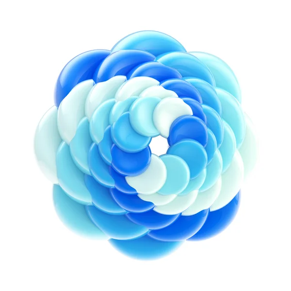 Plantilla de emblema de diseño abstracto hecha de círculos — Foto de Stock