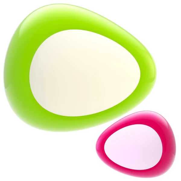 Dois modelo de design de botão em branco brilhante isolado — Fotografia de Stock