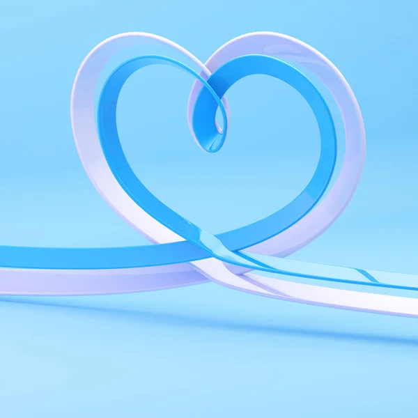 Serce streszczenie symbol ze wstążki — Zdjęcie stockowe
