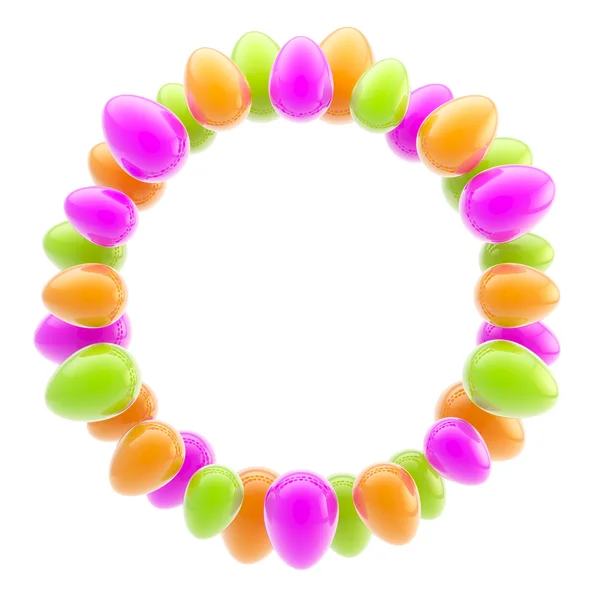 Ornamento brillante brillante de huevo de Pascua circular —  Fotos de Stock