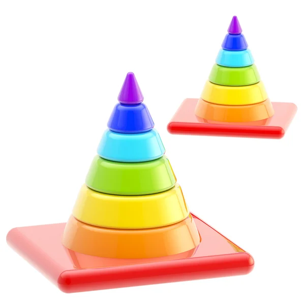 Traffic safety rainbow road cones isolated — Stock Photo, Image
