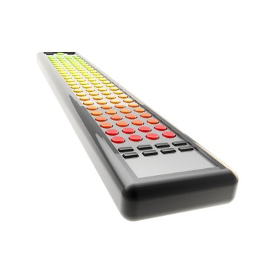 Long tv remote isolated on white