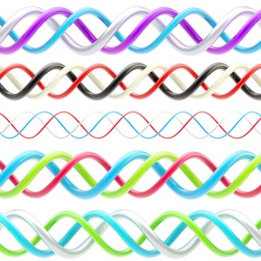 Spiral parlak plastik tasarım süsler ve Kenarlıklar