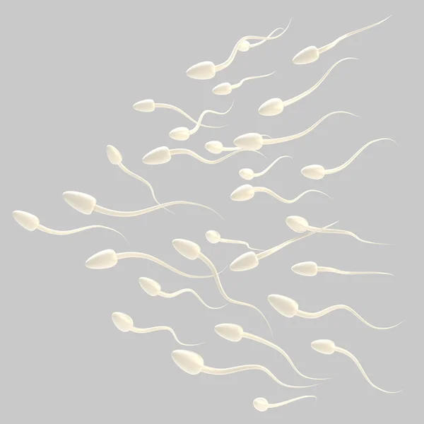 Grupp av spermie isolerade — Stockfoto