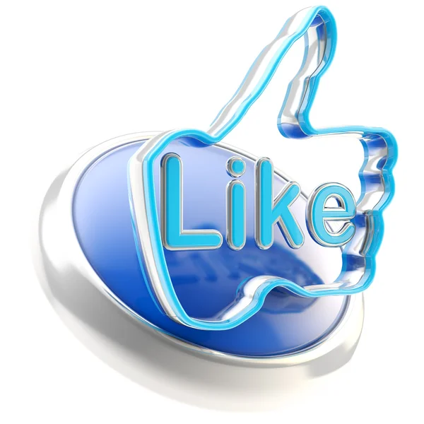 Glossy like button symbol isolated — Stock Photo, Image
