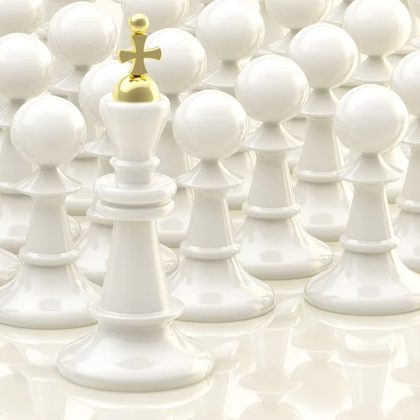 stock image Chess light background: king and pawns