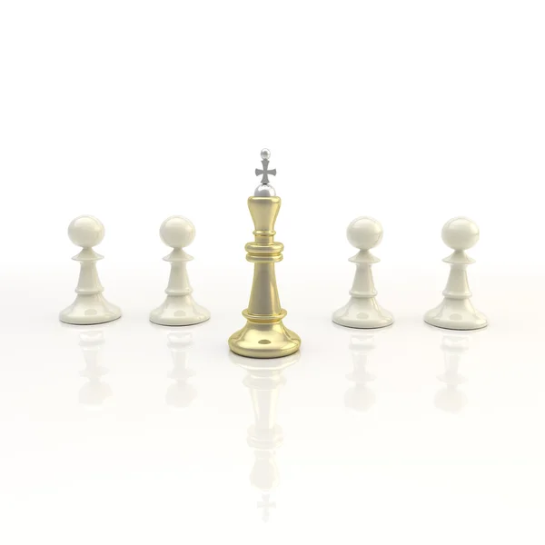 Przywództwo: światło szachy tło — Zdjęcie stockowe
