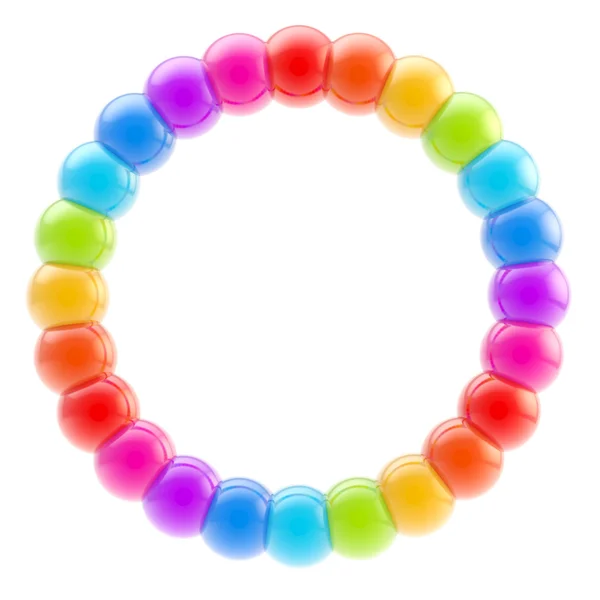 Round circle colorful frame isolated — Stock Photo, Image