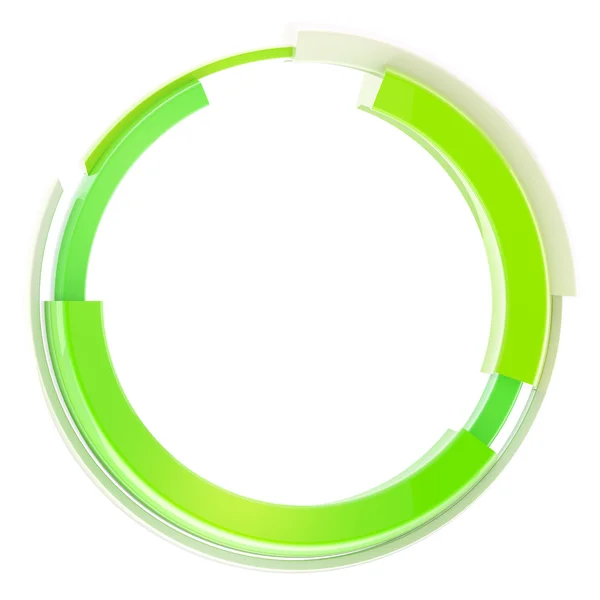 Abstract techno circular frame border isolated — Stock Photo, Image