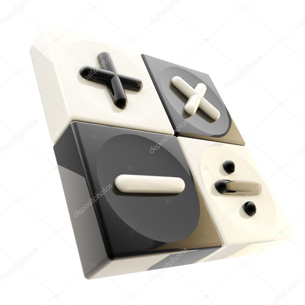 Calculator glossy icon isolated