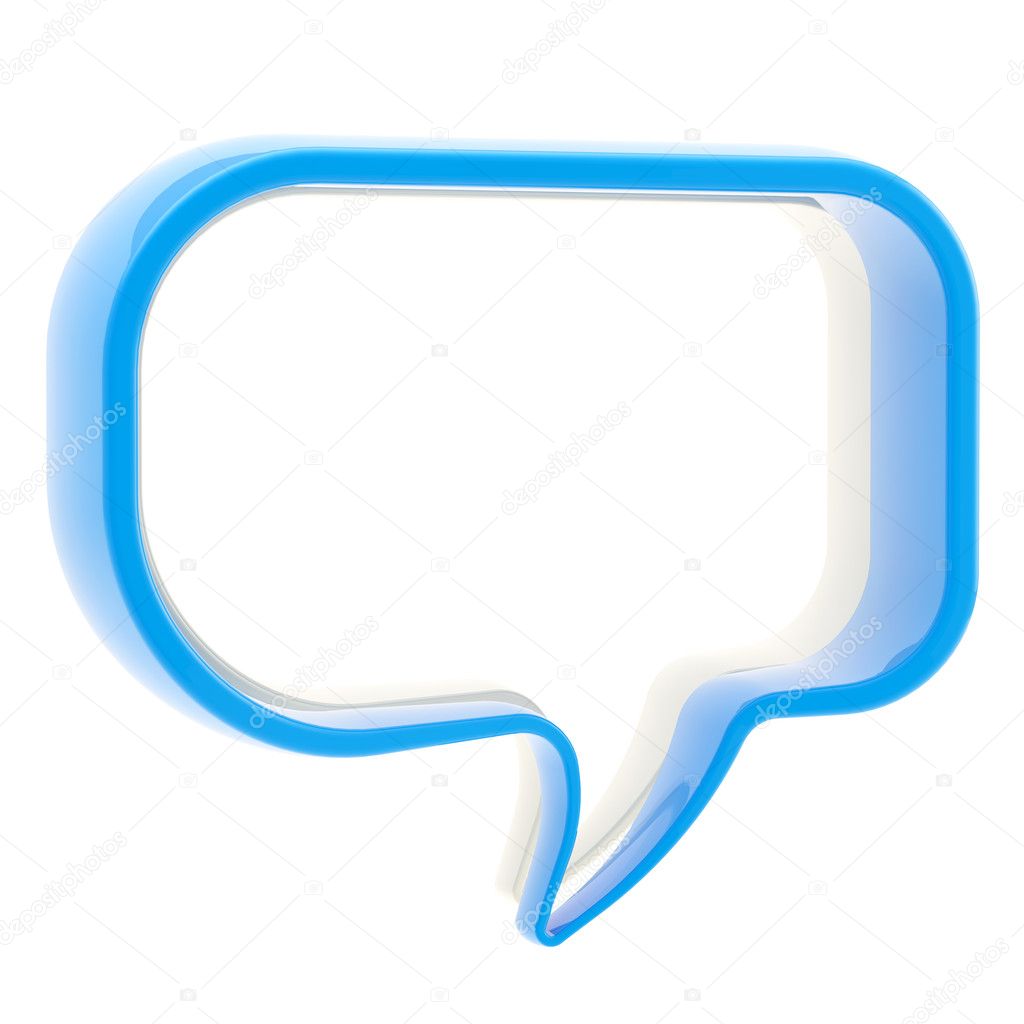 Copyspace text bubble isolated