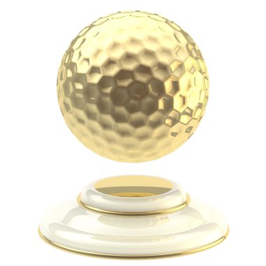 Altın golf topu şampiyonu kadehi