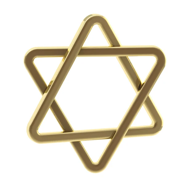 Зірка з David символ виготовлені з золота — стокове фото