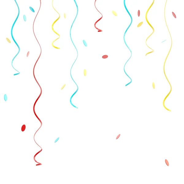 Ribbons and confetti background isolated — Stock Photo, Image