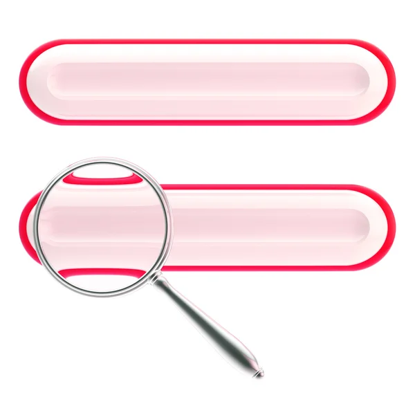 Search bar under the magnifier icon isolated — Stock Photo, Image