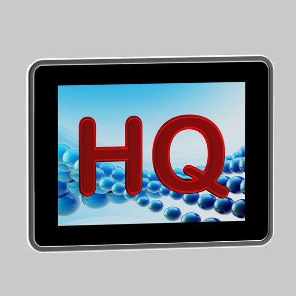 Hq qualitativ hochwertiges Symbol als Pad-Bildschirm — Stockfoto