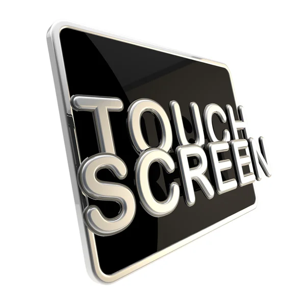 Ícone de tela sensível ao toque como uma almofada brilhante — Fotografia de Stock
