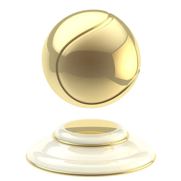 Golden tennis ball champion goblet — Stock Photo, Image