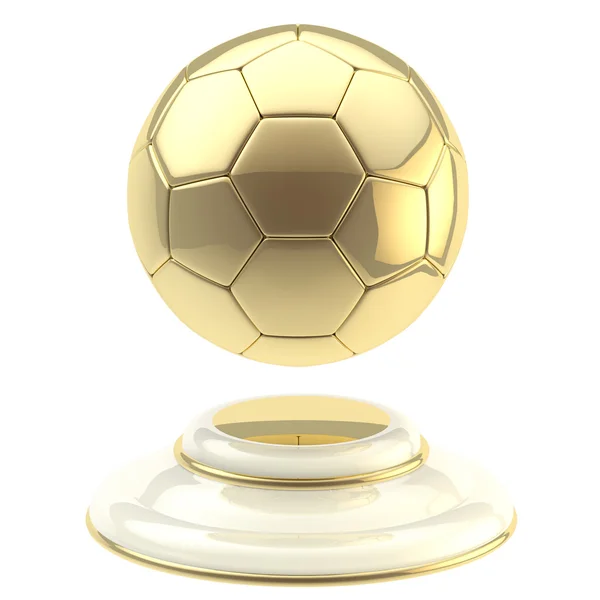 Pallone da calcio dorato campione calice — Foto Stock