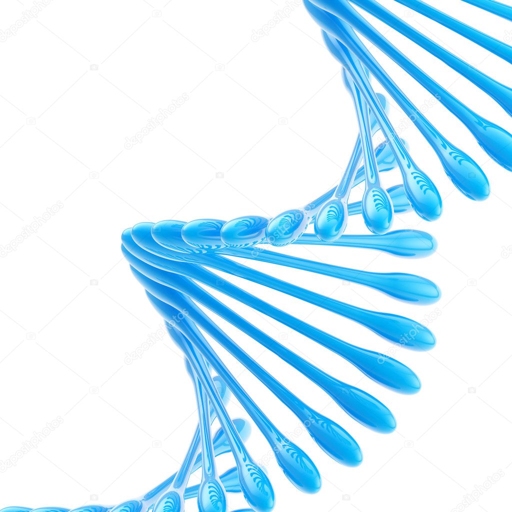 Background made of symbolic DNA spiral