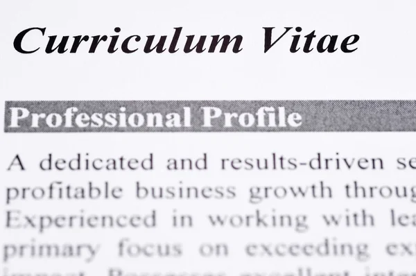 stock image Curriculum Vitae