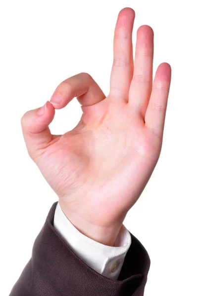 OK sinal de mão — Fotografia de Stock