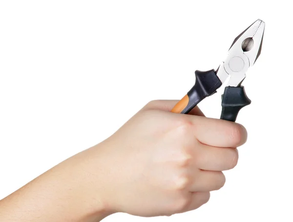 stock image Hand Holding Pliers