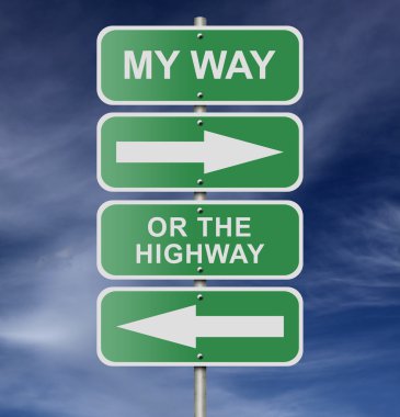 Street Road Sign My Way Or The Highway clipart