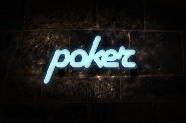 Neon Sign Poker clipart