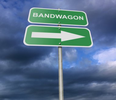 Street Road Sign Bandwagon clipart