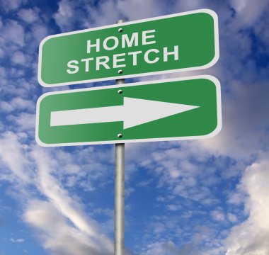 Street Road Sign Home Stretch clipart