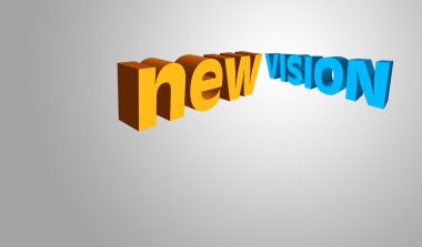 3D Text Concept New Vision clipart