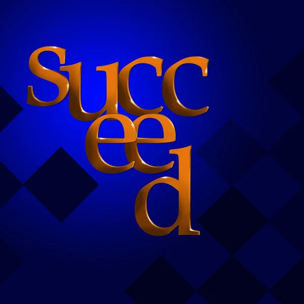 3D Text Concept Succeed — Stock Photo, Image