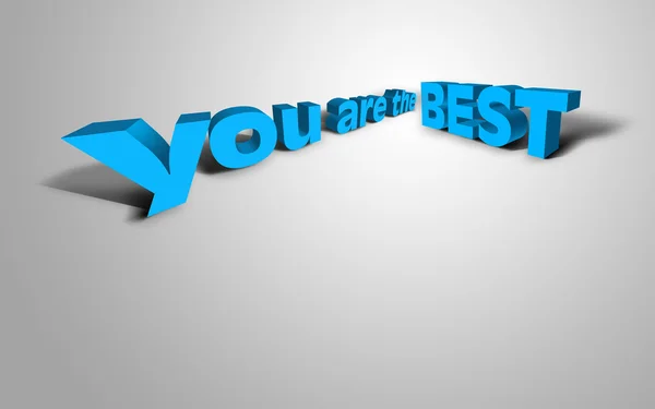 3D Text Concept You Are The Best — Stock Photo, Image